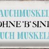 Schild Blech 30x20cm - Made in Germany - Spruch Bauchmuskeln ohne B Metall Deko Blechschild