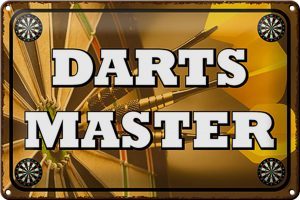 Schild Blech 30x20cm - Made in Germany - Spruch Darts Master Metall Deko Blechschild