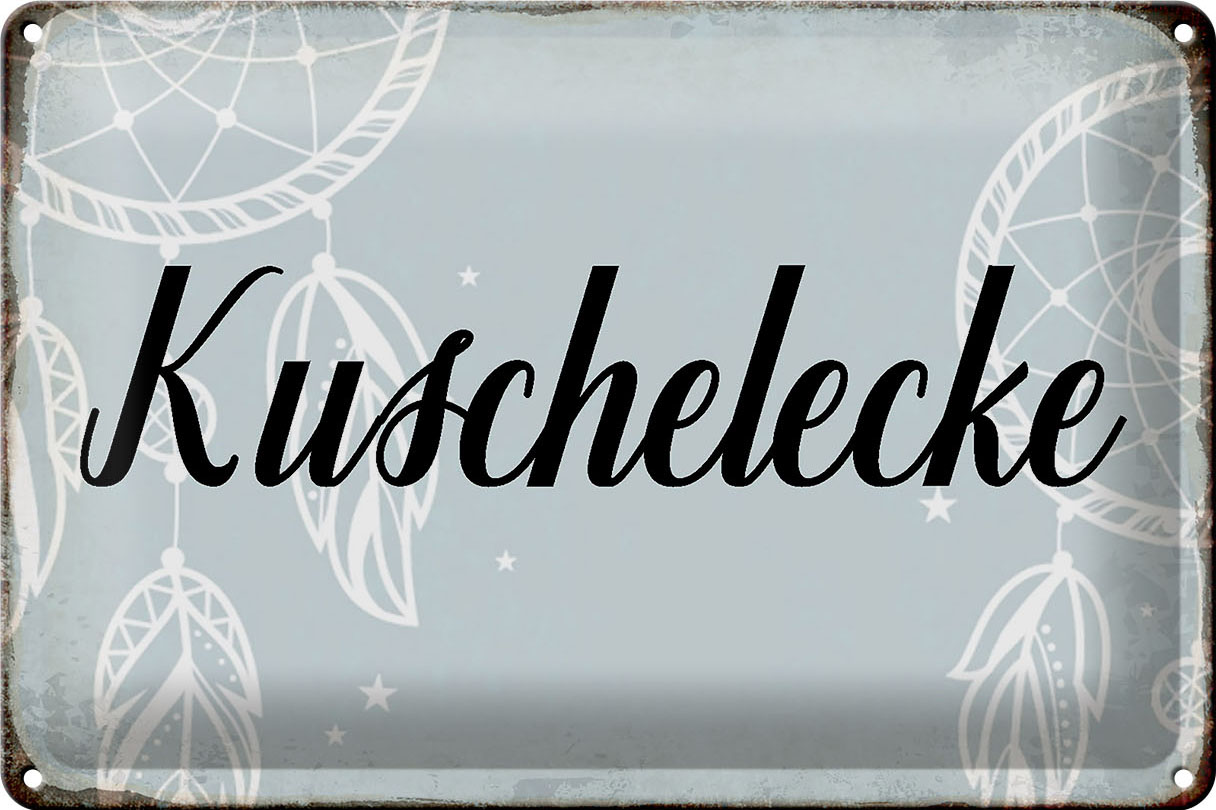 Schild Blech 30x20cm - Made in Germany - Spruch Kuschelecke Metall Deko Blechschild