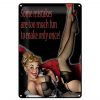 Schild Blech 20x30cm - Made in Germany - Pinup sexy Frau some mistakes are too Metall Deko Blechschild