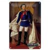 Schild Blech 20x30cm - Made in Germany - Portrait Ludwig II König 1845 Bayern Metall Deko Blechschild