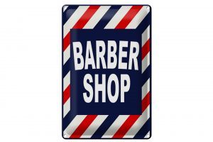 Schild Blech 20x30cm - Made in Germany - Spruch Barbershop Friesur Metall Deko Blechschild