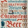 Schild Blech 20x30cm - Made in Germany - Spruch Oktoberfest Beer Wurst Germany Metall Deko Blechschild