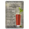 Schild Blech 20x30cm - Made in Germany - bloody mary Cocktail ingredient Metall Deko Blechschild
