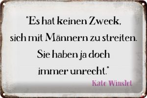 Schild Blech 30x20cm - Made in Germany - Spruch keinen Zweck sich mit Männern Metall Deko Blechschild