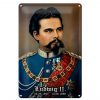 Schild Blech 20x30cm - Made in Germany - Portrait Nostalgie König Ludwig II Metall Deko Blechschild