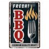 Schild Blech 20x30cm - Made in Germany - Spruch fresh BBQ Grill Premium Quality Metall Deko Blechschild