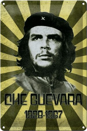 Schild Blech 20x30cm - Made in Germany - Retro Che Guevara 1928-1967 Kuba Cuba Metall Deko Blechschild