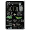 Schild Blech 20x30cm - Made in Germany - Rezept classic mojito white Rum Soda Metall Deko Blechschild