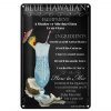 Schild Blech 20x30cm - Made in Germany - blue hawaiian ingredients Metall Deko Blechschild