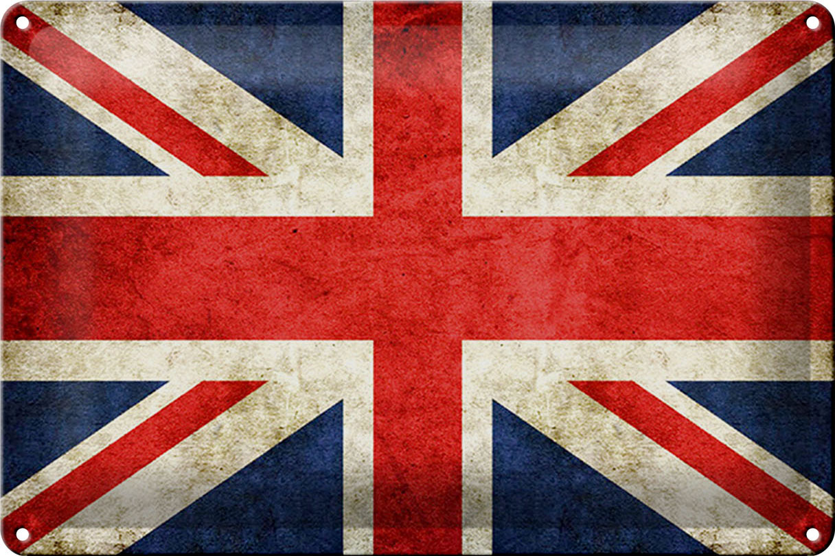 Schild Blech 30x20cm - Made in Germany - Flagge United Kingdom Metall Deko Blechschild – Bild 2