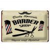Schild Blech 20x30cm - Made in Germany - Spruch Barbershop shave and haircut Metall Deko Blechschild
