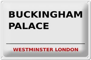 Schild Blech 30x20cm - Made in Germany - London Street Buckingham Palace Metall Deko Blechschild