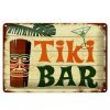 Schild Blech 30x20cm - Made in Germany - Spruch TIKI Bar Cocktail Metall Deko Blechschild