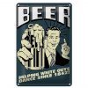 Schild Blech 20x30cm - Made in Germany - Spruch Beer helping white guys 1842 Metall Deko Blechschild