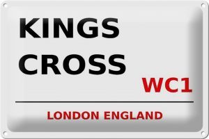 Schild Blech 30x20cm - Made in Germany - London England Kings Cross WC1 Metall Deko Blechschild