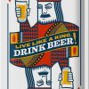 Schild Blech 20x30cm - Made in Germany - Spielkarte Bier König drink Beer King Metall Deko Blechschild