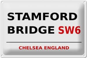 Schild Blech 30x20cm - Made in Germany - London England Stamford Bridge SW6 Metall Deko Blechschild