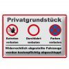 Schild Blech 30x20cm - Made in Germany - Parken Hinweis Privatgrundstück betreten Verbot