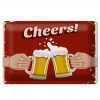 Schild Blech 30x20cm - Made in Germany - Spruch Beer Cheers Bier