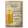 Schild Blech 20x30cm - Made in Germany - Gin Fizz Equipment ingredients Metall Deko Blechschild
