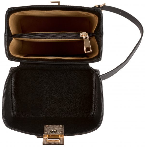 SEBASTIANSTURM Umhängetasche mit Tragegriff LARA Handtasche Damen Kalbsleder und Echtholz – Bild 18
