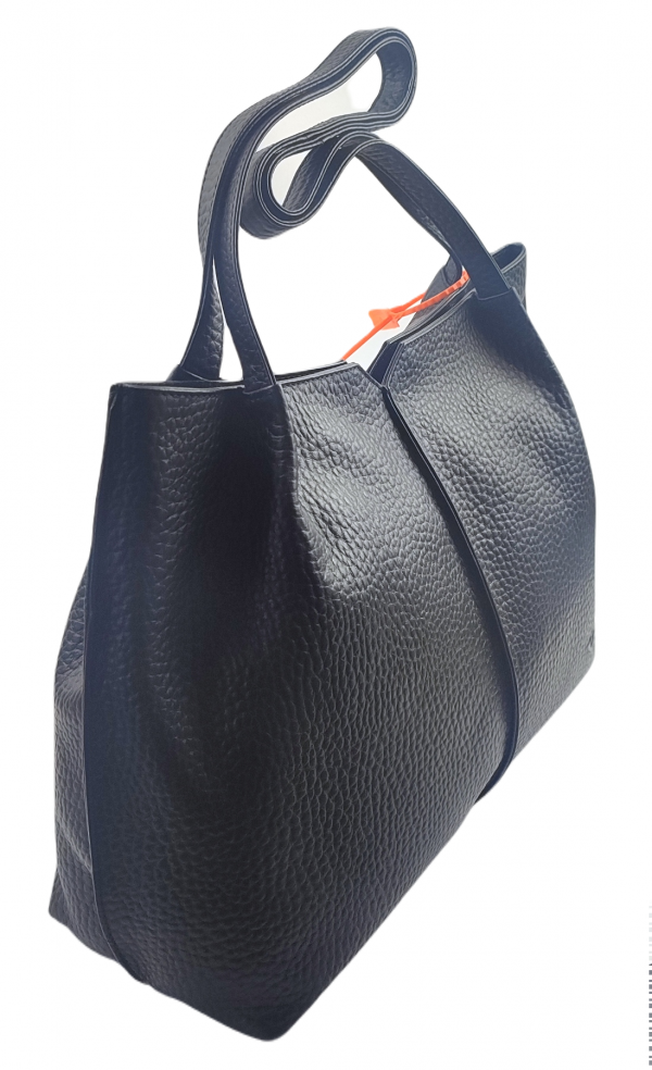 Voi Schultertasche KERA Shopper Rindsleder  Damen Schwarz – Bild 2