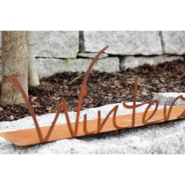 Winterzauber Deko Schild in Edelrost | Winterdeko Vintage – Bild 3