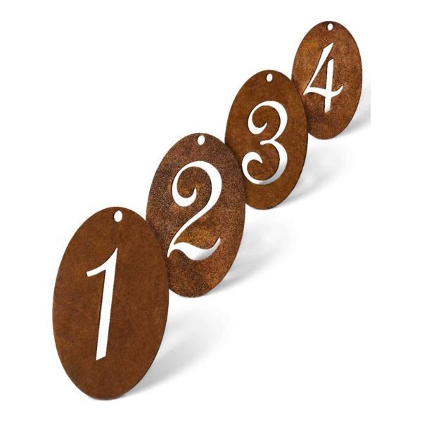 Rost Metall Adventsdeko Zahlen 1 - 4 | Weihnachtsdeko Adventzahlen