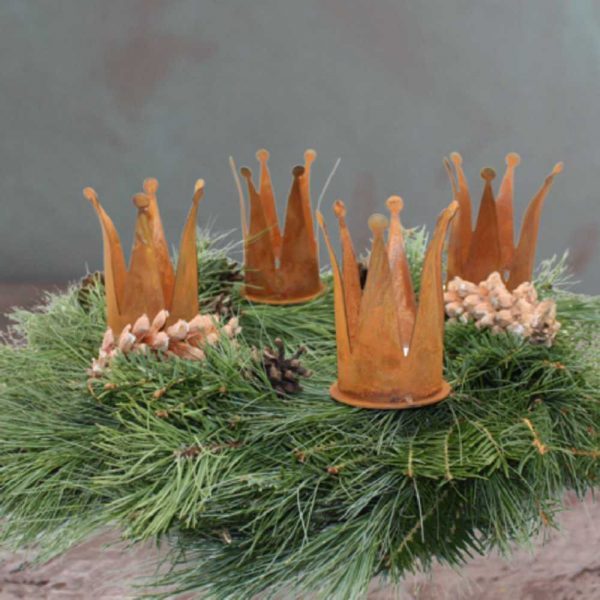 Teelichthalter aus Edelrost | Metalldeko für Advent und Weihnachtsdeko – Bild 4