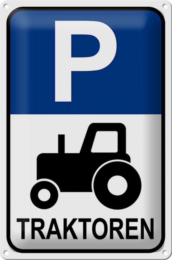 Schild Blech Parken -Made in Germany- 20x30cm Parkplatz Traktor Metall Deko Blechschild