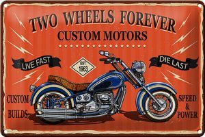 Schild Blech Retro -Made in Germany- 30x20cm Retro Motorrad custom motors Metall Deko Blechschild