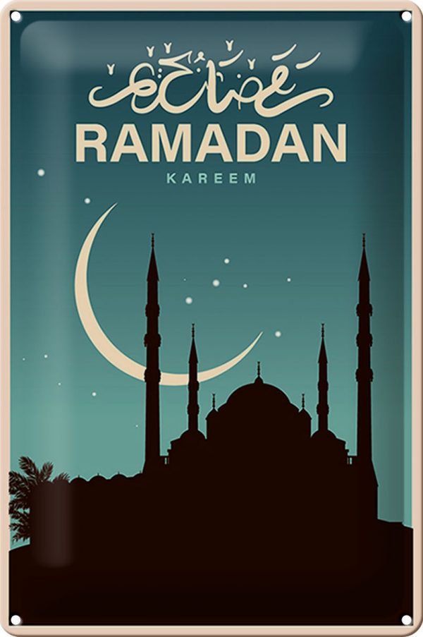 Schild Blech Ramadan 20x30cm -Made in Germany- Kareem