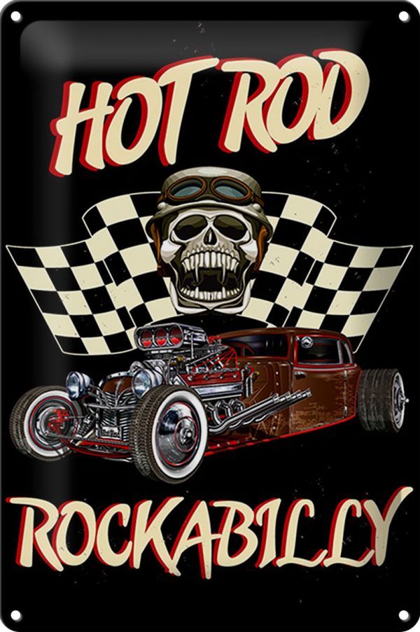 Schild Blech -Made in Germany- Auto 20x30cm hot rod rockabilly Metall Deko Blechschild