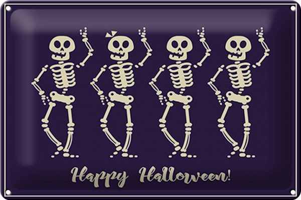 Schild Blech -Made in Germany- Halloween 30x20cm Happy Halloween Fest Metall Deko Blechschild