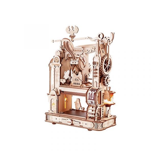 Robotime 3D-Holzpuzzle, klassische Druckmaschine, LK602, 21,5 x 14,5 x 27 cm