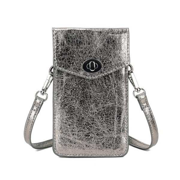 Metallic-Handytasche aus Kunstleder | 40063