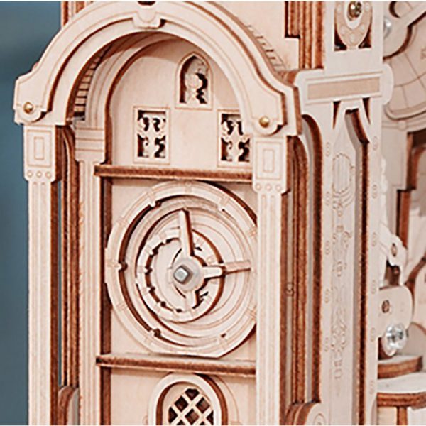 Robotime 3D-Holzpuzzle, klassische Druckmaschine, LK602, 21,5 x 14,5 x 27 cm – Bild 9