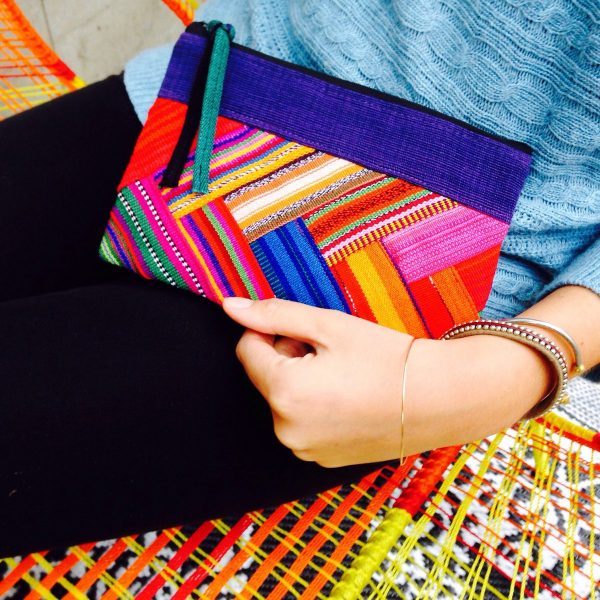 PATCHWORK-KOSMETIKTASCHE | BLAU – Bild 2