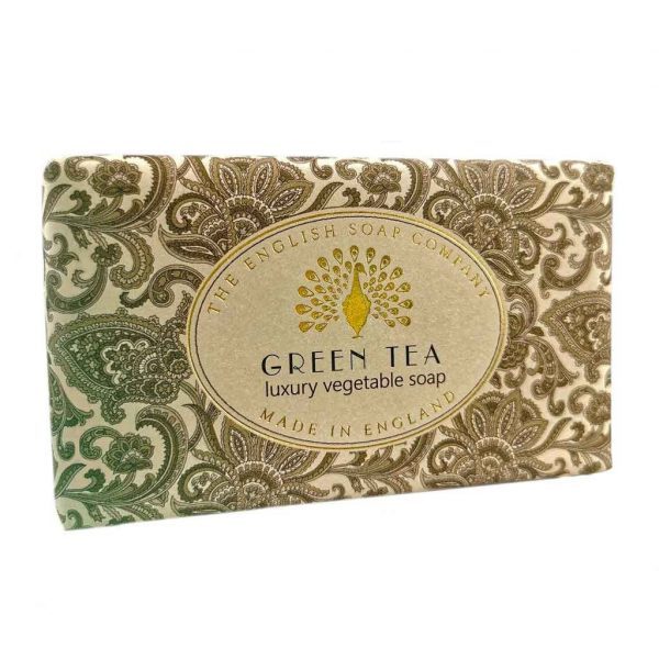 English Soap Jubiläumsseife Grüner Tee Handgefertigte Luxusseife "Green Tea" Badeseife 190g – Bild 6