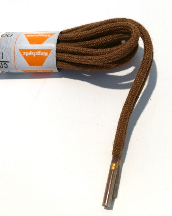 Ringelspitz Schuhsenkel Rund  dünn braun 2mm – Bild 4