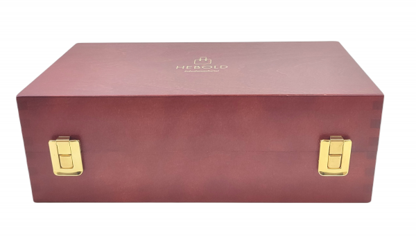 Hebold Schuhputzkasten "Schuhmacherei" – Hochwertiger Holzschuhputzkasten mit Profi-Schuhpflegemitteln, edles Accessoire aus Echtholz, perfekte Geschenkidee für Männer, Made in Germany, inkl. Schuhpflegmittel 15-teilig – Bild 2