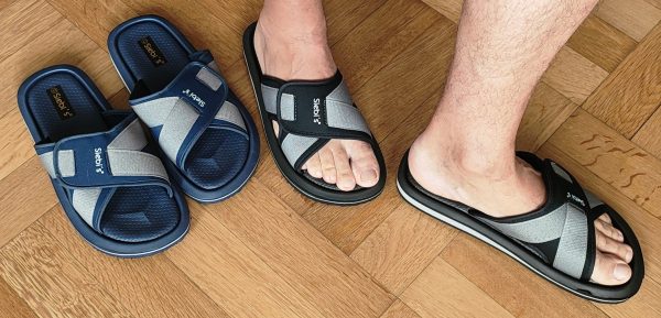 Siebi's TONI Badeschuhe Sauna Komfort Wellness Pantoletten Duschschuhe Klettverschluß Herren – Bild 18