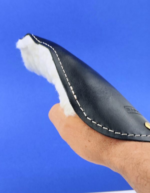 Saphir Polierhandschuh aus Leder mit Lammfell – Bild 2