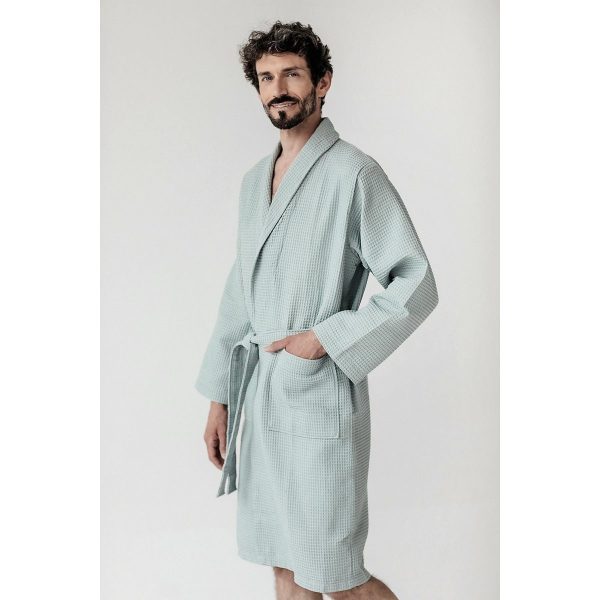 Kos Bathrobe Sea Green – Bild 4