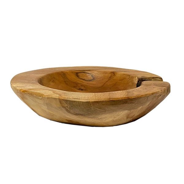 Teakholz Schale Ø 25 cm Einzigartiges Naturprodukt aus Wurzelholz – Bild 5