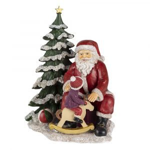 Weihnachtsmann mit Kind 16x13x22 cm