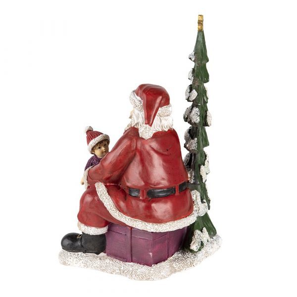 Weihnachtsmann mit Kind 16x13x22 cm – Bild 4