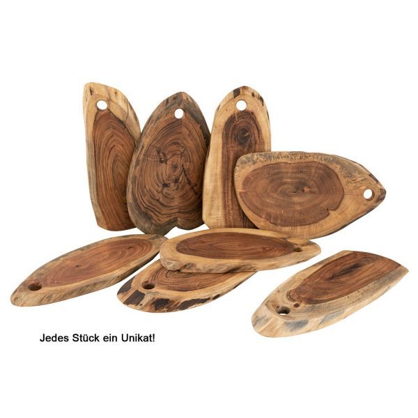 Baumscheibe Servierbrett verleimt 34x16cm o. 52x24cm Serviertablett Deko Akazie massiv – Bild 7