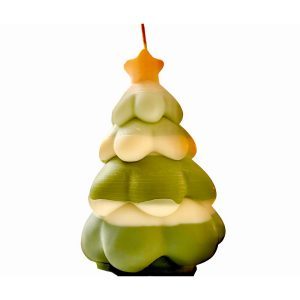Geschichtete Weihnachtsbaum-Duftkerze